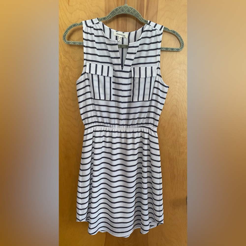 Monteau | Small | black and white stripe dress